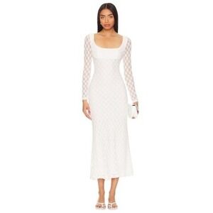 chinese dress ladies Mariana Cream Lace Bust Midi Dress - US 16